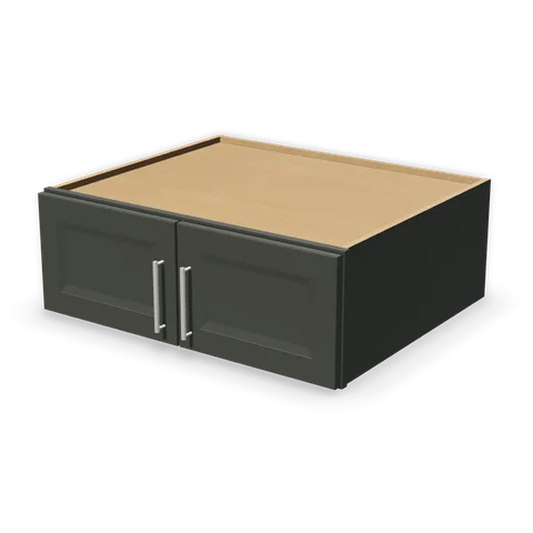 W331227 cabinet in Bevel Green, angle view