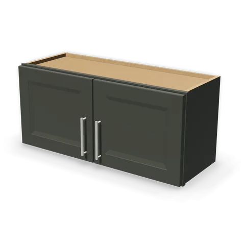W3315 cabinet in Bevel Green, angle view