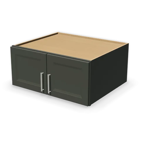 W331527 cabinet in Bevel Green, angle view