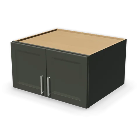 W331827 cabinet in Bevel Green, angle view
