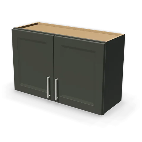 W3321 cabinet in Bevel Green, angle view