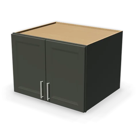W332427 cabinet in Bevel Green, angle view