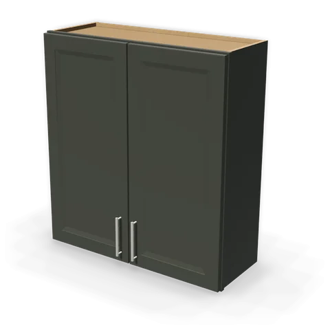 W3336 cabinet in Bevel Green, angle view