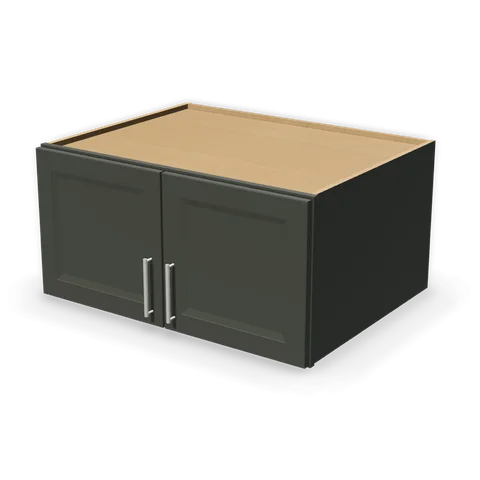 W361827 cabinet in Bevel Green, angle view