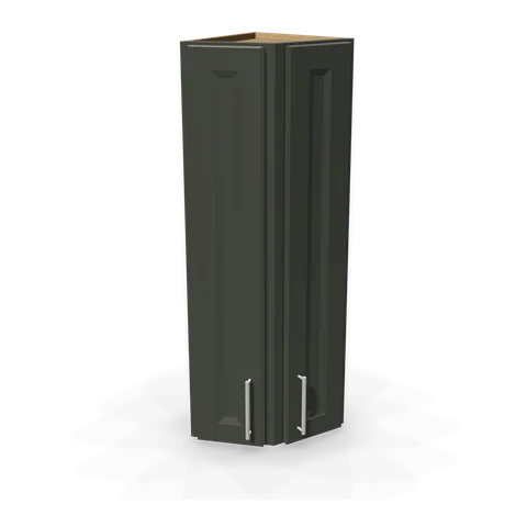 WAE1242 cabinet in Bevel Green, angle view