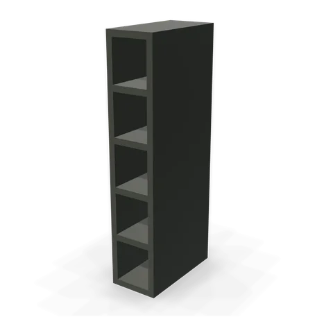 WC0630 cabinet in Bevel Green, angle view