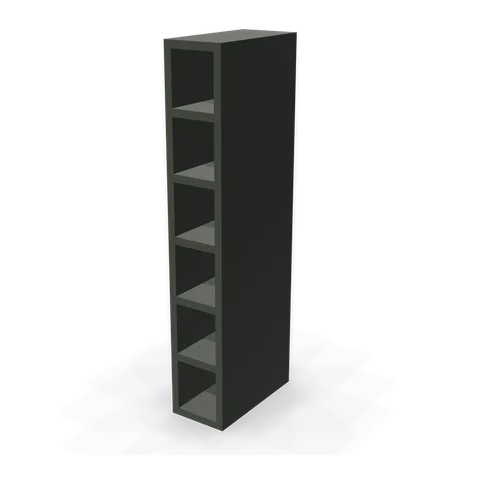 WC0636 cabinet in Bevel Green, angle view