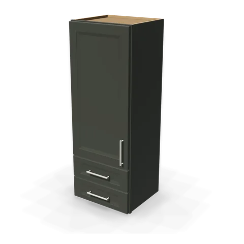 WD1848 cabinet in Bevel Green, angle view