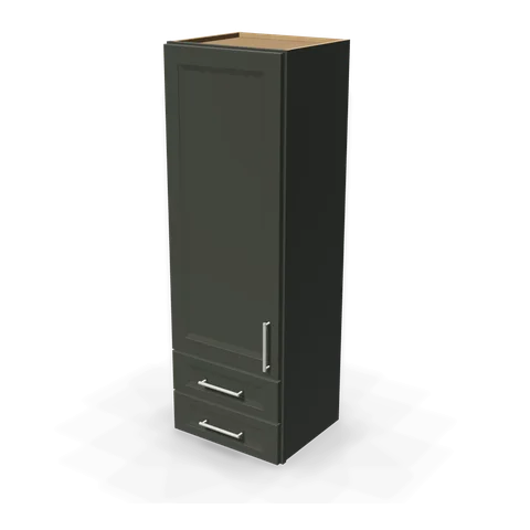 WD1854 cabinet in Bevel Green, angle view
