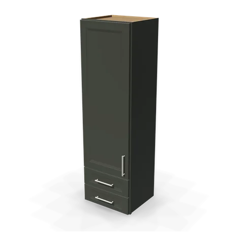 WD1860 cabinet in Bevel Green, angle view