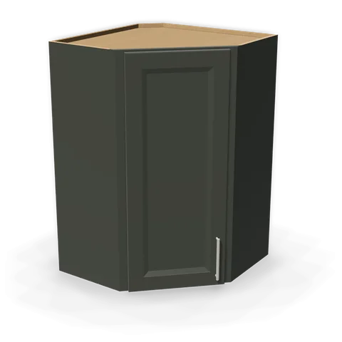 WDC2436 cabinet in Bevel Green, angle view