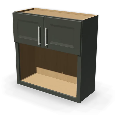 WM3030 cabinet in Bevel Green, angle view