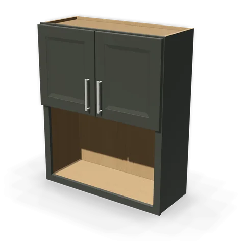 WM3036 cabinet in Bevel Green, angle view