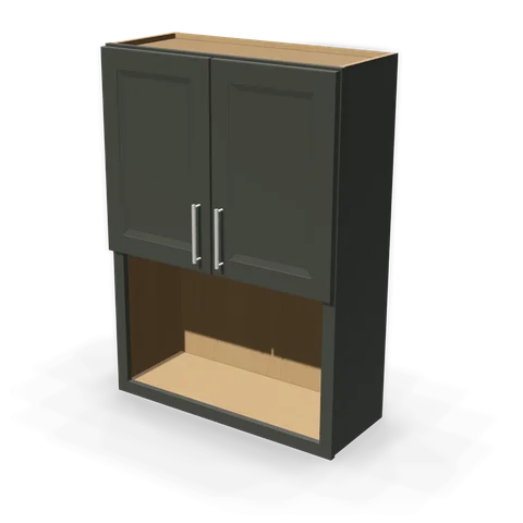 WM3042 cabinet in Bevel Green, angle view