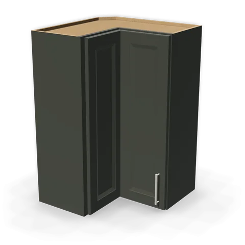 WPC2436 cabinet in Bevel Green, angle view