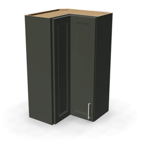 WPC2442 cabinet in Bevel Green, angle view