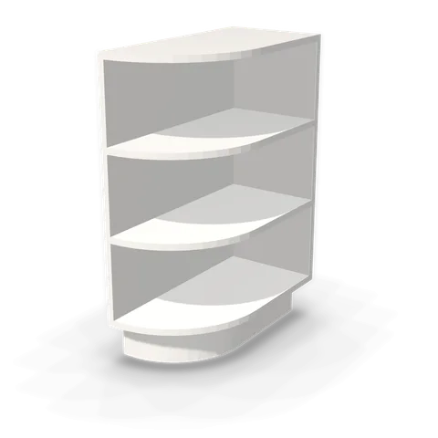 BES12 cabinet in Bevel White, angle view