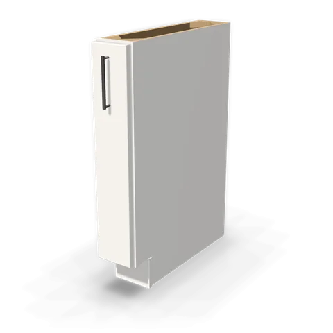 BF06-PO cabinet in Bevel White, angle view