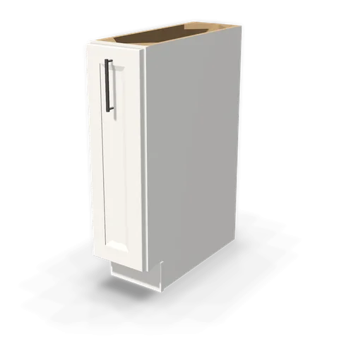 BF09-PO cabinet in Bevel White, angle view