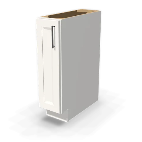 BF0924 cabinet in Bevel White, angle view