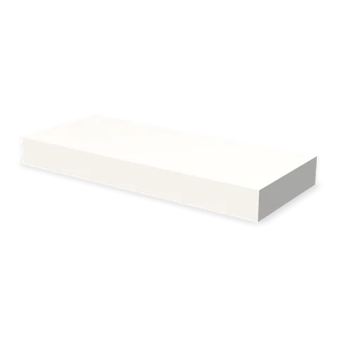 FLS24 cabinet in Bevel White, angle view