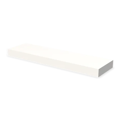 FLS36 cabinet in Bevel White, angle view