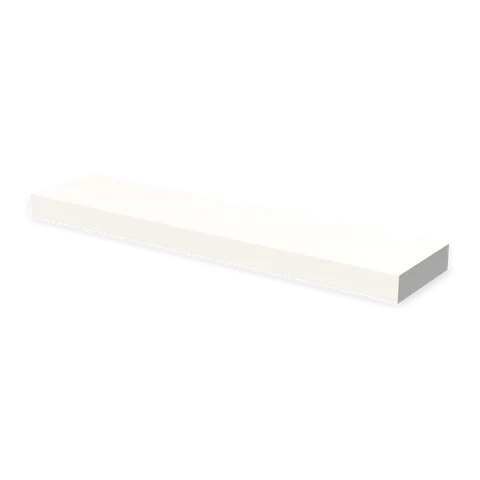 FLS42 cabinet in Bevel White, angle view
