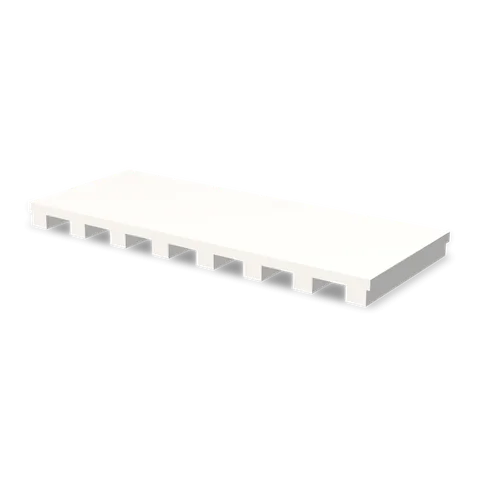 GL-30 cabinet in Bevel White, angle view