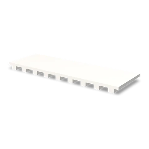 GL-36 cabinet in Bevel White, angle view
