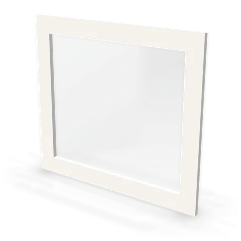 M3027 cabinet in Bevel White, angle view