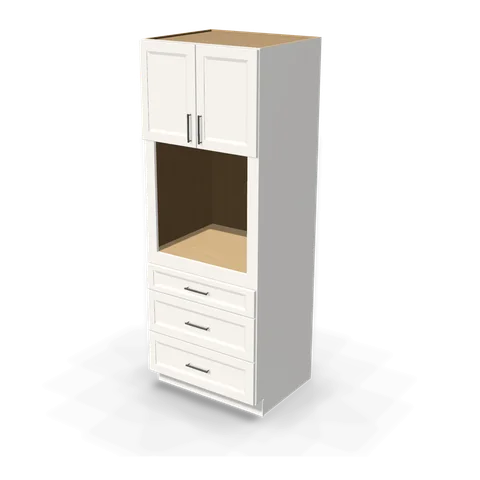 OC339027 cabinet in Bevel White, angle view