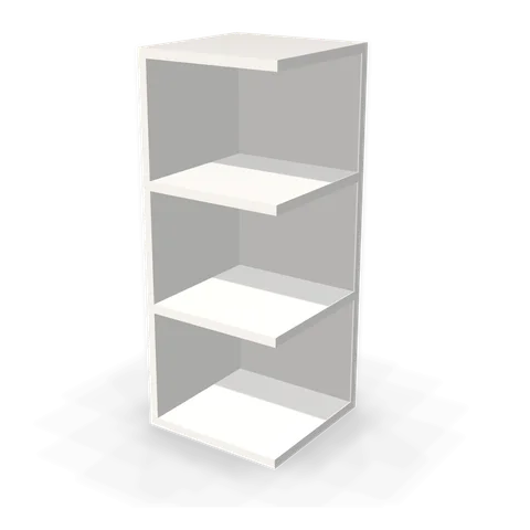 OE1230 cabinet in Bevel White, angle view
