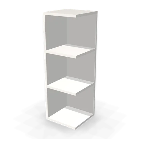 OE1236 cabinet in Bevel White, angle view