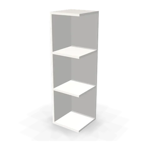 OE1242 cabinet in Bevel White, angle view