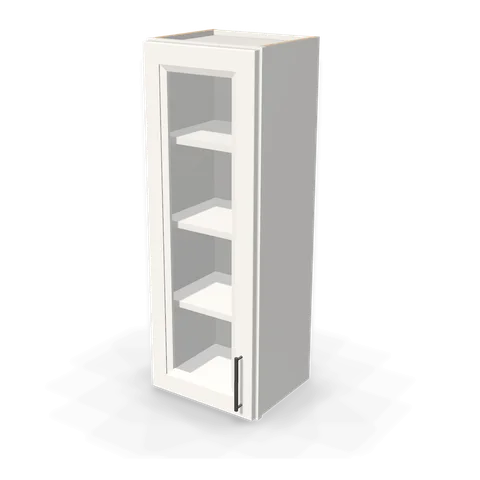 PGDW1542 cabinet in Bevel White, angle view