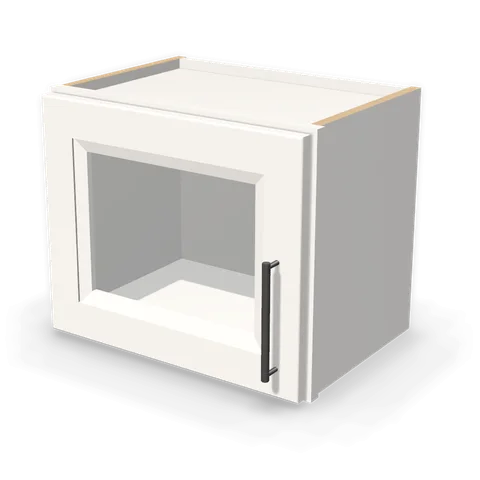 PGDW1815 cabinet in Bevel White, angle view