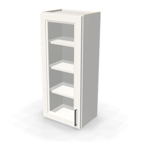 PGDW1842 cabinet in Bevel White, angle view