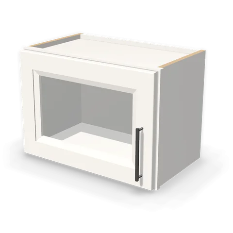 PGDW2115 cabinet in Bevel White, angle view