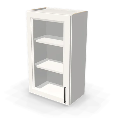 PGDW2136 cabinet in Bevel White, angle view