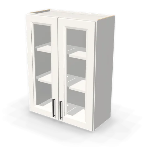 PGDW2736 cabinet in Bevel White, angle view