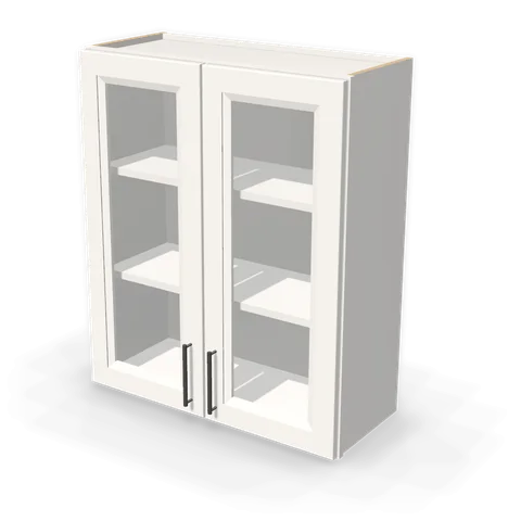 PGDW3036 cabinet in Bevel White, angle view