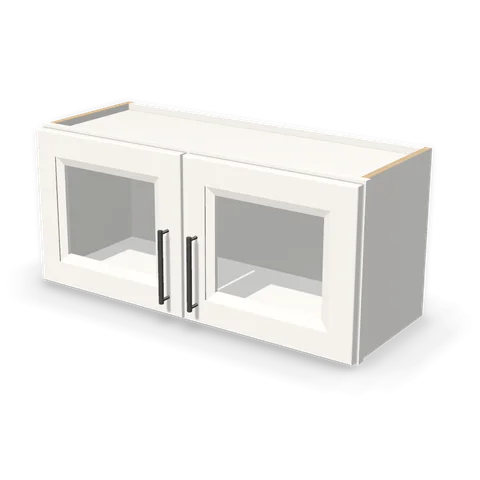 PGDW3315 cabinet in Bevel White, angle view