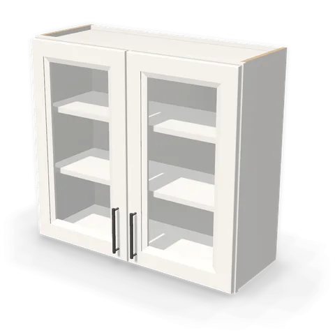 PGDW3330 cabinet in Bevel White, angle view