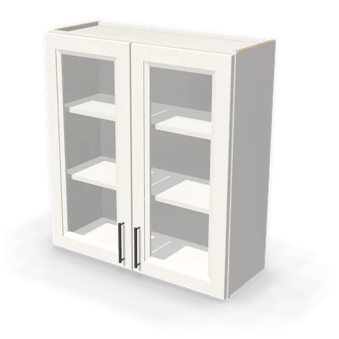 PGDW3336 cabinet in Bevel White, angle view