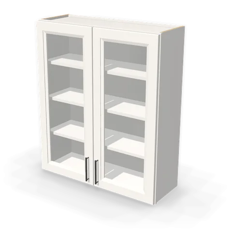 PGDW3642 cabinet in Bevel White, angle view
