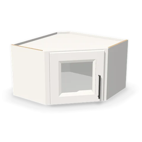 PGDWDC2415 cabinet in Bevel White, angle view