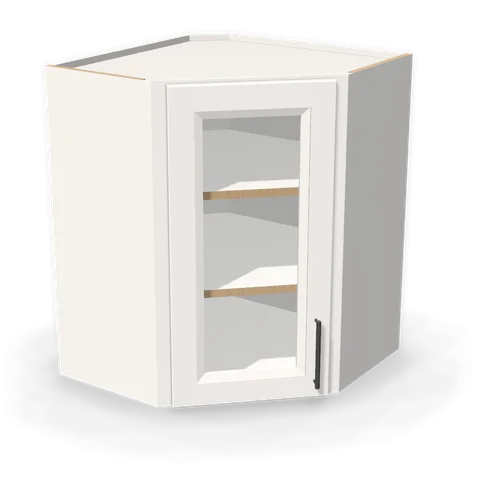 PGDWDC2430 cabinet in Bevel White, angle view