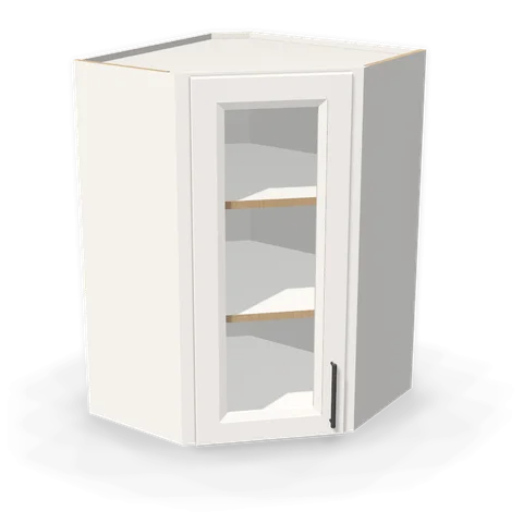 PGDWDC2436 cabinet in Bevel White, angle view