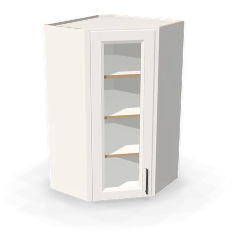 PGDWDC2442 cabinet in Bevel White, angle view