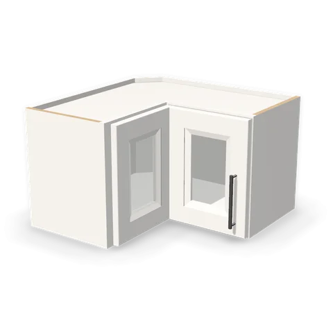 PGDWPC2415 cabinet in Bevel White, angle view